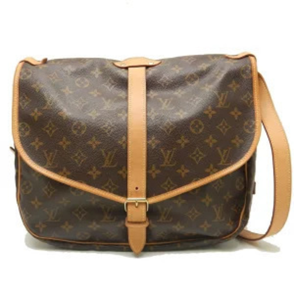 Louis Vuitton Shoulder Bag Brown Monogram Saumur - Picture 9 of 9